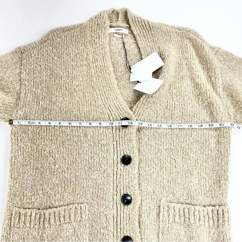 Isabel Marant Etoile Scott Cardigan brown alpaca button front 38 - Picture 9 of 11